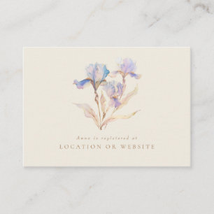 Carte D'accompagnement Liste de mariage de la douche de mariée Iris