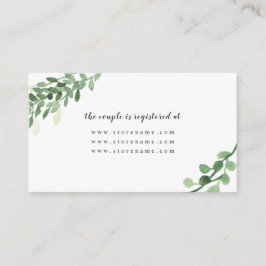 Carte D'accompagnement Liste de mariage Lush Greenery