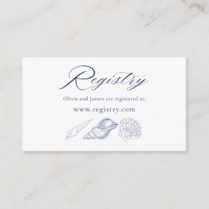 Carte D'accompagnement Liste de mariage nautique