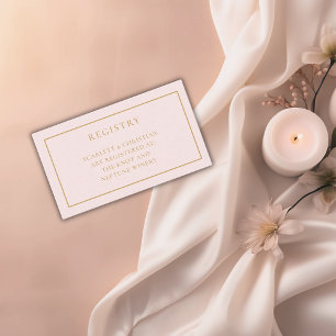 Carte D'accompagnement Liste de mariage Petals and Prosecco 