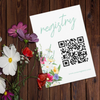 Carte D'accompagnement Liste de mariage pour une fête prénuptiale Amoureu