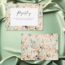 Liste de mariage romantique neutre vintage hydrang