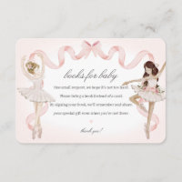 Little Ballerina Baby Books for Baby shower Insert