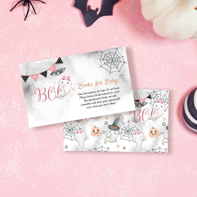 Carte D'accompagnement Little Boo Ghost Girl Baby shower Livres pour bébé (Créateur téléchargé)