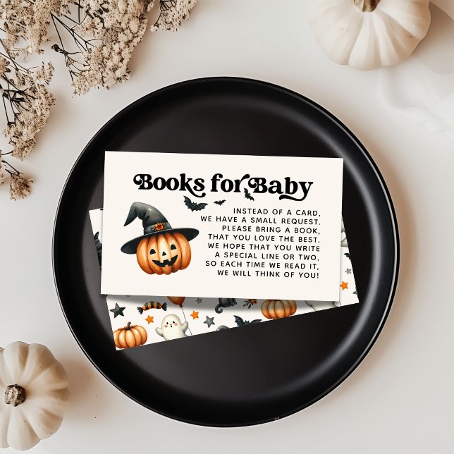 Carte D'accompagnement Little Boo Halloween Livres pour le Baby shower (Créateur téléchargé)