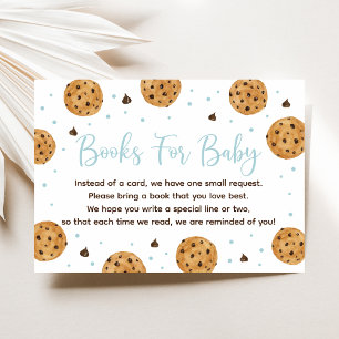 Carte D'accompagnement Little Cookie Blue Boy Baby shower Demande de rése