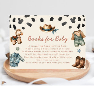 Carte D'accompagnement Little Cowboy Livres pour bébé garçon garçon douch
