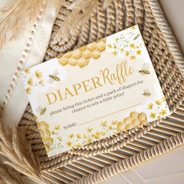 Carte D'accompagnement Little Honey Diaper Raffle Insert (Créateur téléchargé)
