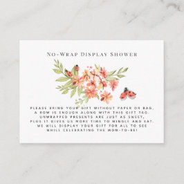 Carte D'accompagnement Little Ladybugs | Pas d'insertion de douche d'affi