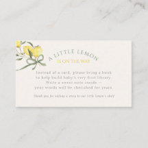 Little Lemon Sage Bow Book for a Baby Shower