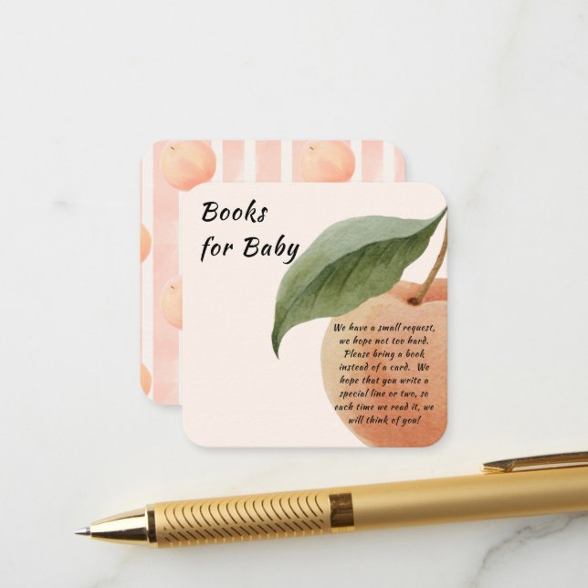 Carte D'accompagnement Little Peach Books for Baby Enclosure Card (Devant/Arrière en situation)