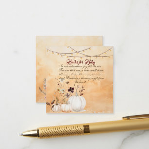 Carte D'accompagnement Little Pumpkin arrive bientôt Baby Shower d'Automn