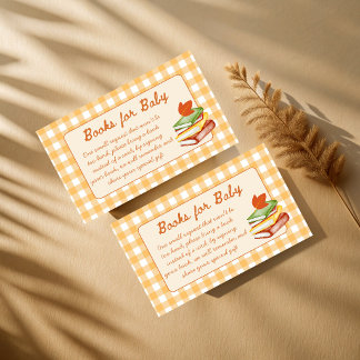 Carte D'accompagnement Little pumpkin fall plaid book request