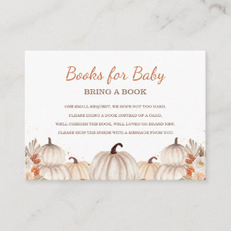 Carte D'accompagnement Little Pumpkin Livres pour Bébé, Baby Shower