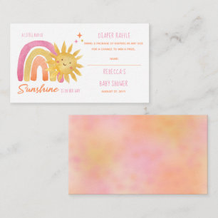 Carte D'accompagnement Little Ray of Sunshine Baby shower Déchets Raffle