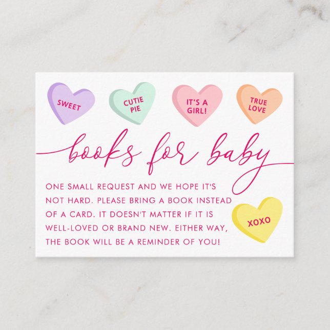 Carte D'accompagnement Little Sweetheart Candy Hearts Books for Baby (Devant)