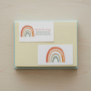 Carte D'accompagnement Livre arc-en-ciel en terre cuite rouille pour cart