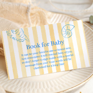 Carte D'accompagnement Livre Bientôt Mer Jaune Côtière Pour Baby Shower