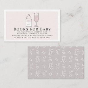 Carte D'accompagnement Livre Champagne Rose Bouteille "Boire & Voir" pour