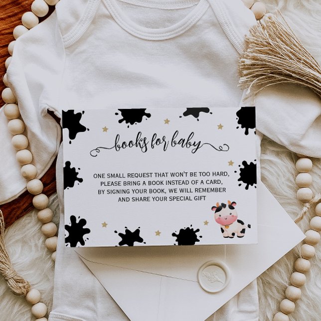 Carte D'accompagnement Livre d'aquarelle de vache pour bébé (Créateur téléchargé)