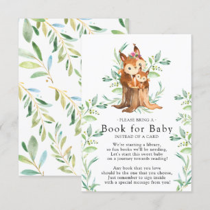 Carte D'accompagnement Livre de Baby shower de l'écureuil maman et bébé p