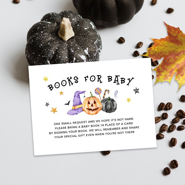 Carte D'accompagnement Livre de Baby shower d'Halloween (Créateur téléchargé)