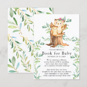 Carte D'accompagnement Livre de Baby shower Maman & Baby Owl pour Baby Ca