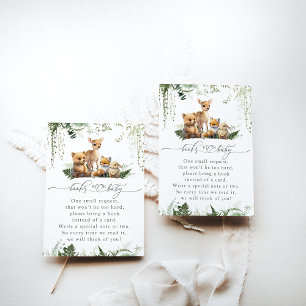Carte D'accompagnement Livre de Baby shower Neutre sur les animaux forest
