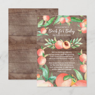 Carte D'accompagnement Livre de Baby shower Sweet Little Peach pour Baby 