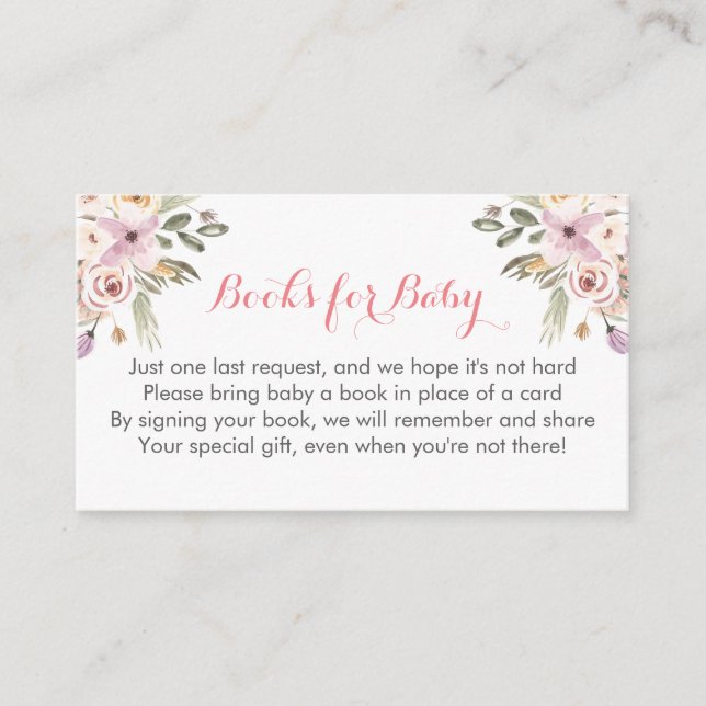 Carte D'accompagnement livre de baby showers en bois (Devant)