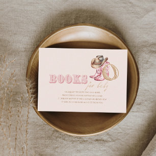 Carte D'accompagnement Livre de Cowgirl pour Baby Shower Fille