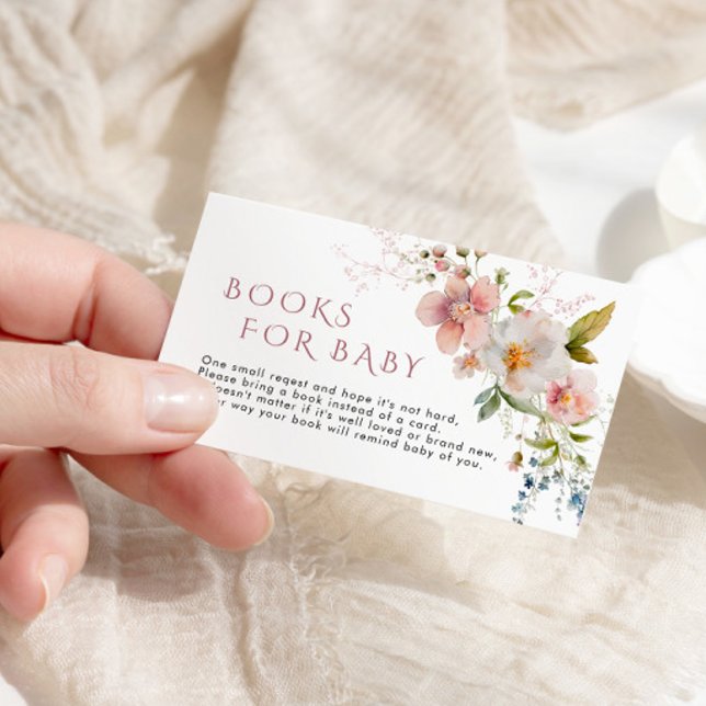 Carte D'accompagnement Livre de fleurs Fleurs sauvages rustiques pour béb (Créateur téléchargé)