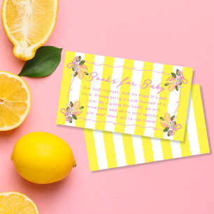 Carte D'accompagnement Livre de la Baby Shower Pink Lemons pour Bébé