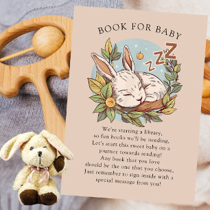 Carte D'accompagnement Livre de lapin de bois pour bébé