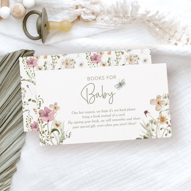Carte D'accompagnement Livre de petite fleur sauvage Demande Fille Baby S (Créateur téléchargé)