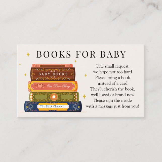 Carte D'accompagnement Livre d'histoire Bibliothèque Livres pour Baby Req (Devant)