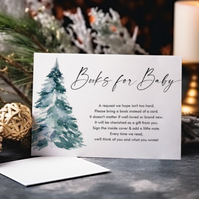 Carte D'accompagnement Livre d'hiver pour bébé genre neutre demande de li (Créateur téléchargé)