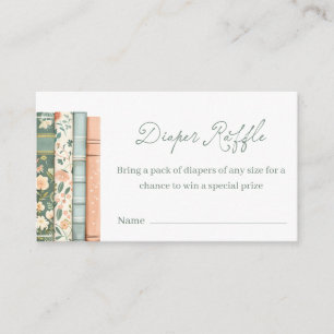 Carte D'accompagnement Livre Histoire Thème Diaper Raffle Ticket