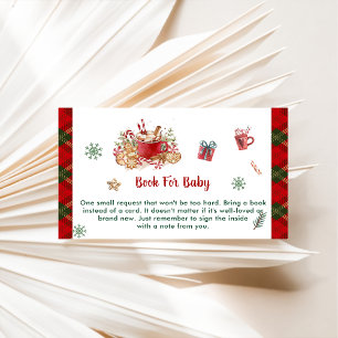 Carte D'accompagnement Livre Pour Bébé Cookies Père Noël Christmas Party