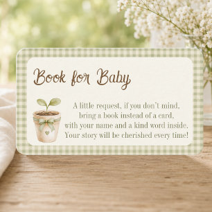 Carte D'accompagnement Livre pour bébé Little Sprout Baby Shower 