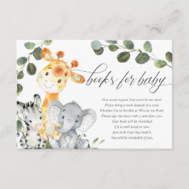 Carte D'accompagnement Livre safari pour bébés sans distinction de sexe