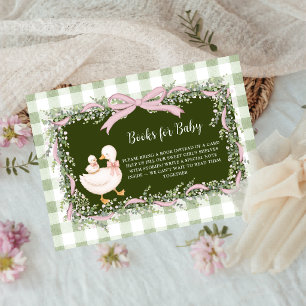 Carte D'accompagnement Livre Silly Goose vert neutre pour bébé