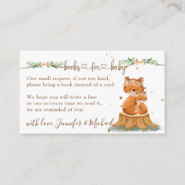 Carte D'accompagnement Livres adorables à thème Fox pour Baby Card