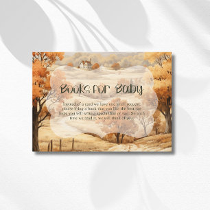 Carte D'accompagnement Livres aquarelle de forêt automnale élégante pour