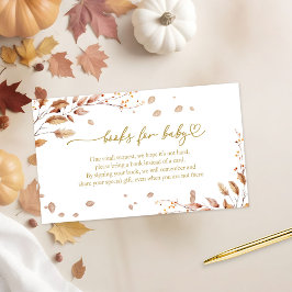 Carte D'accompagnement Livres Baby showers Automne Pour Bébé