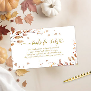 Carte D'accompagnement Livres Baby showers Automne Pour Bébé