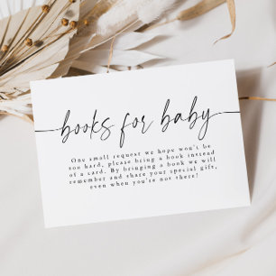 Carte D'accompagnement Livres Baby showers Élégants Pour Bébé Simple