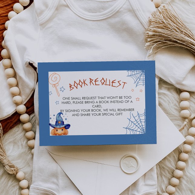 Carte D'accompagnement Livres Baby showers Halloween pour bébé (Créateur téléchargé)