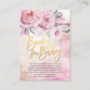 Carte D'accompagnement Livres baby showers pour bébé / Apporter un livre 