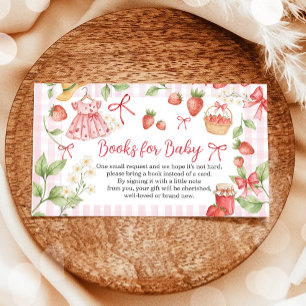 Carte D'accompagnement Livres Baignoire aux Fraises Sucrés pour Bébé